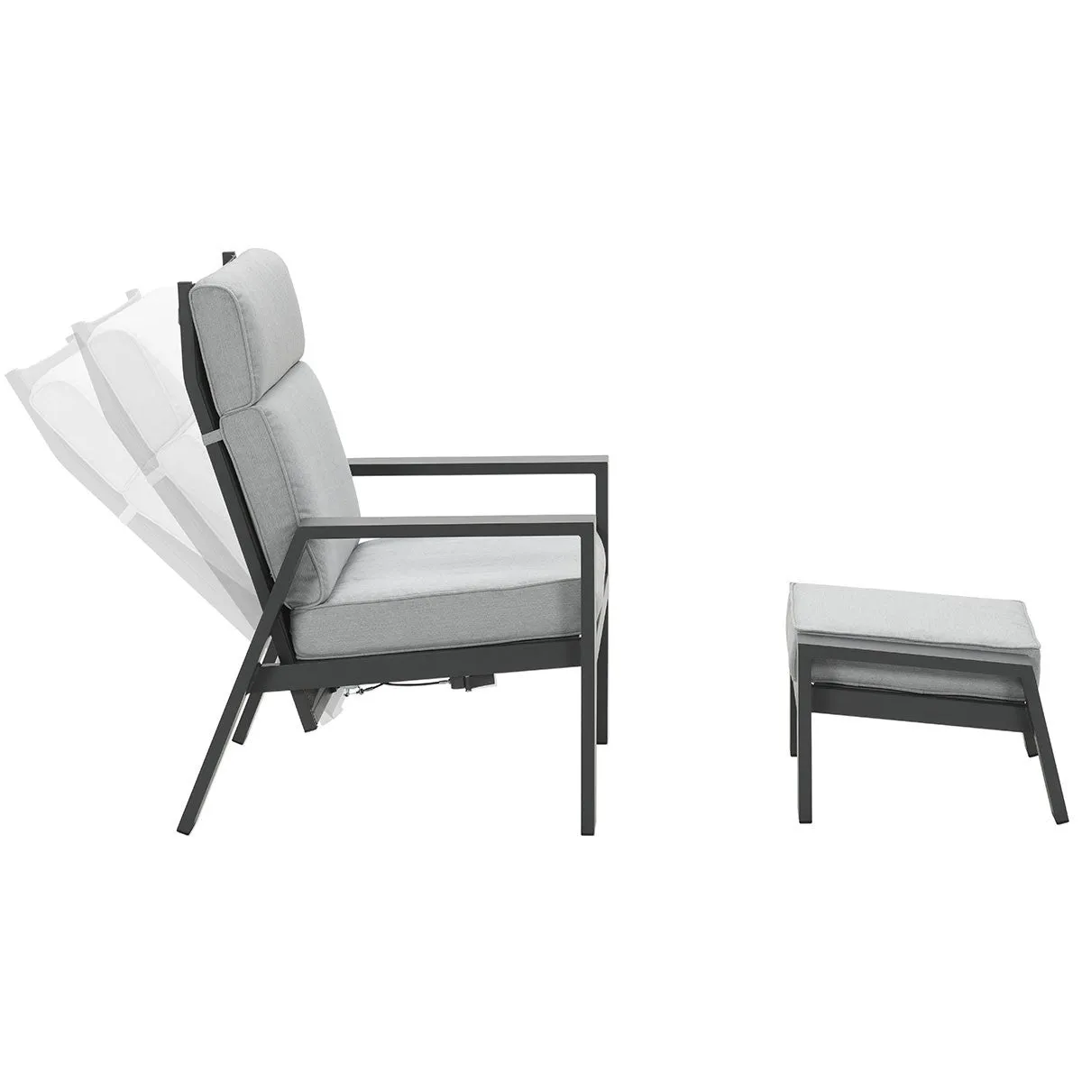 The Monaco Aluminium Recliner Set