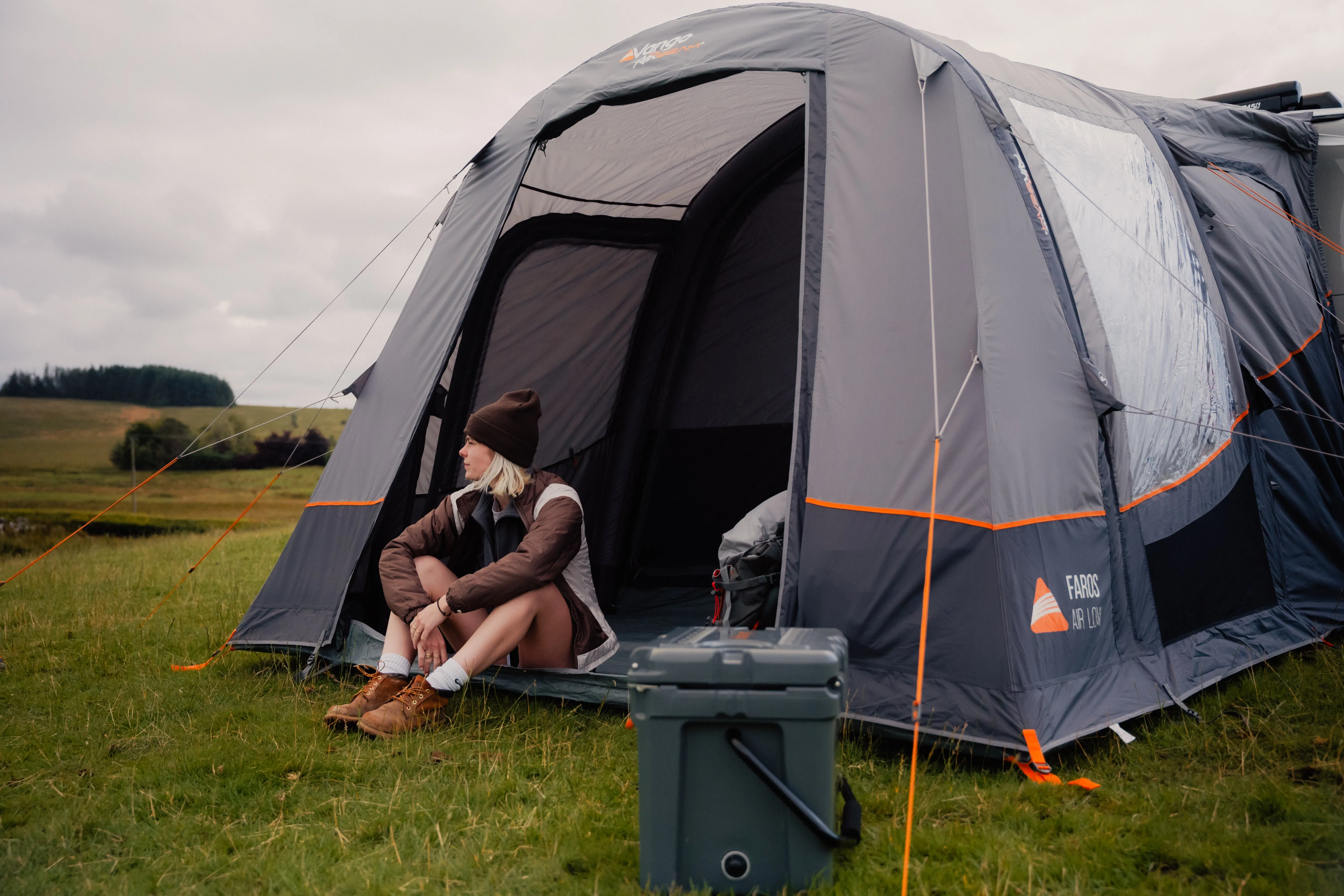 Vango Faros III Air Inflatable Drive Away Awning Cloud Grey - Low