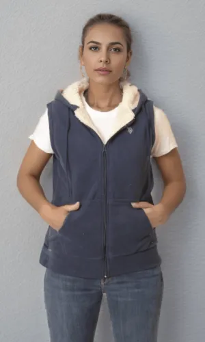 Women USP Vest Fur - Dark Blue