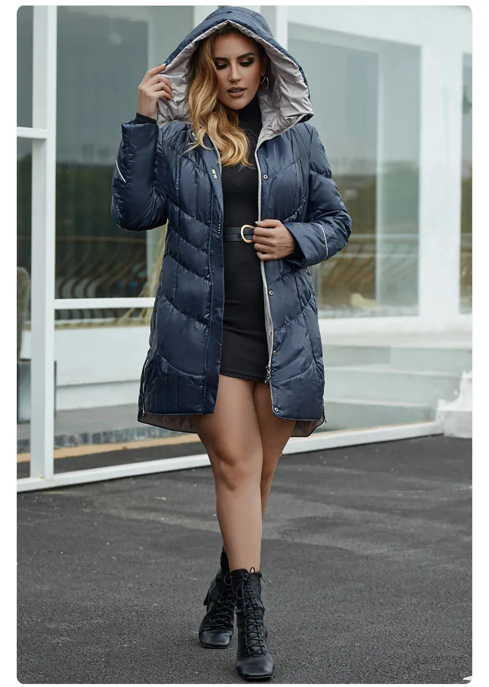 Women's winter Coat Casual Parkas Hooded Coats Plus Size Jacket