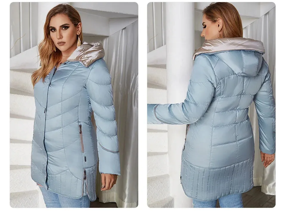 Women's winter Coat Casual Parkas Hooded Coats Plus Size Jacket