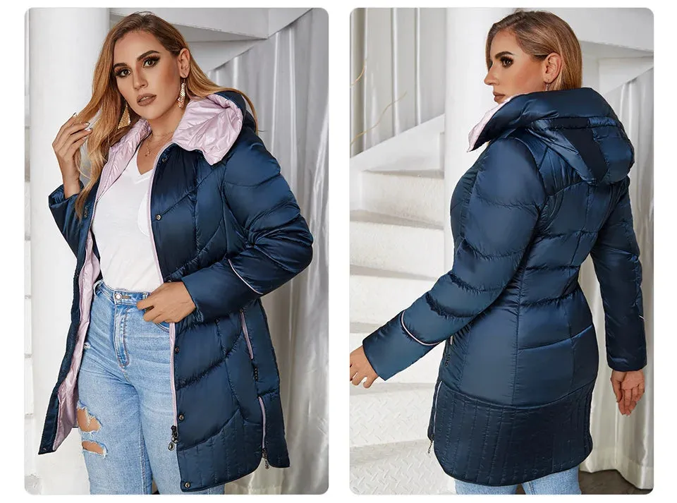 Women's winter Coat Casual Parkas Hooded Coats Plus Size Jacket