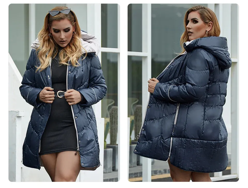 Women's winter Coat Casual Parkas Hooded Coats Plus Size Jacket